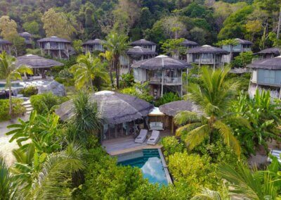 Luxury Villas Thailand Treehouse Villas Beachfront Villa Luftbild